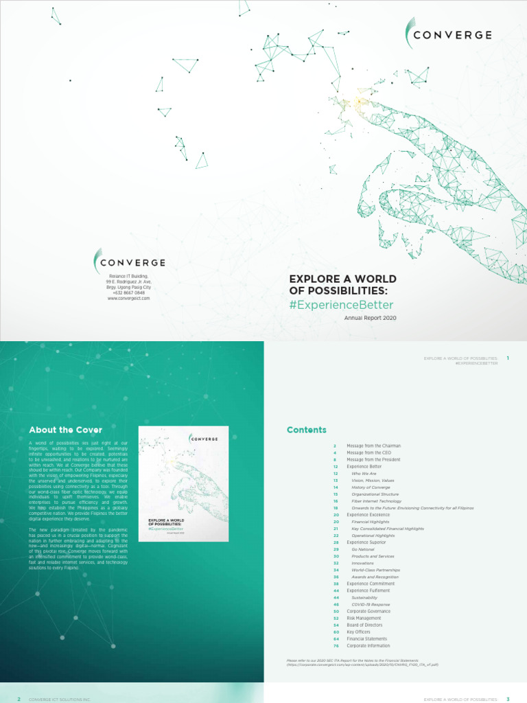 Converge 2020 Annual Report Pdf Internet Access Internet