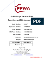 Gold Sludge Vacuum Filter: Operations and Maintenance Manual