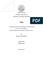 Bachelor Thesis Template