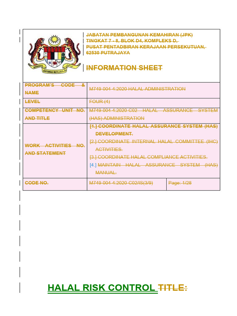 Halal Risk Management Overview 2020 | PDF | Risk | Risk Assessment