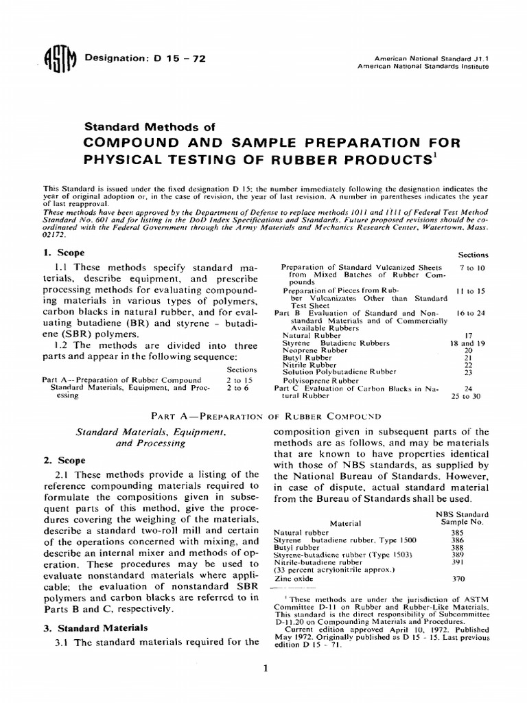 Rubber Compound Testing Standards | PDF | Natural Rubber | Building ...