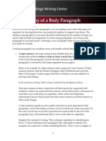 Anatomy of A Body Paragraph