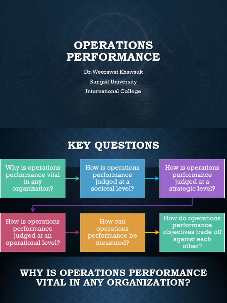 Operations Performance Insights and Metrics | PDF | Career & Growth ...