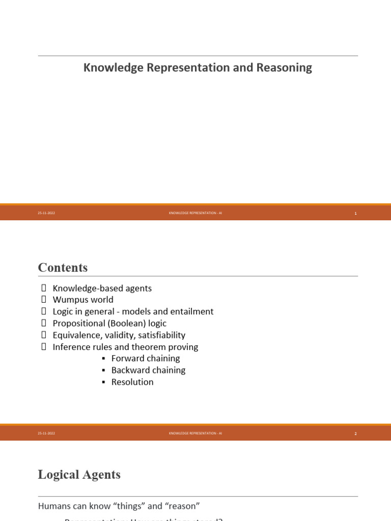 Knowledge Representation in AI | PDF