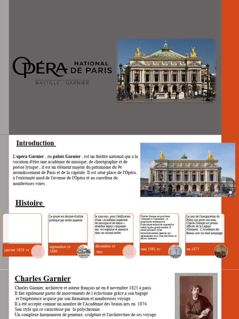 Histoire et caractéristiques de l'Opéra Garnier | PDF