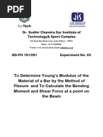 Physics Expt 3 - Young's Modulus