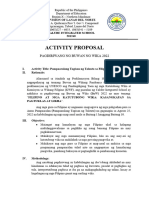 Pagdiriwang ng Buwan ng Wika- Activity Proposal-Action Plan