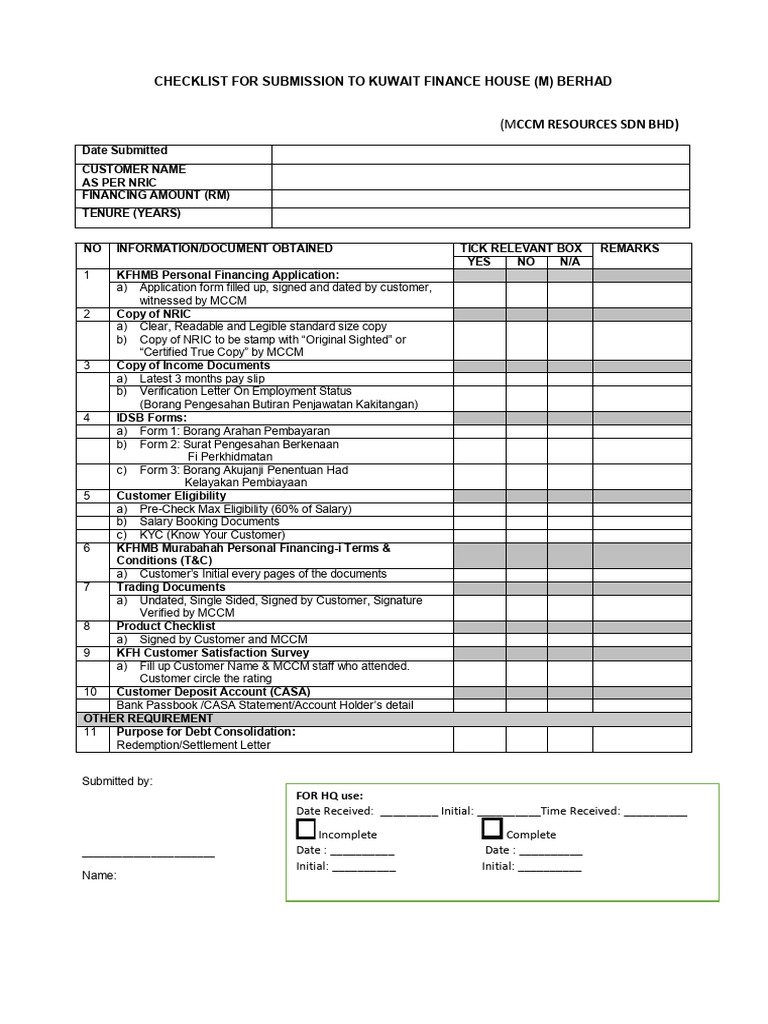 Complete Form MCCM-KFH - 061022 | PDF