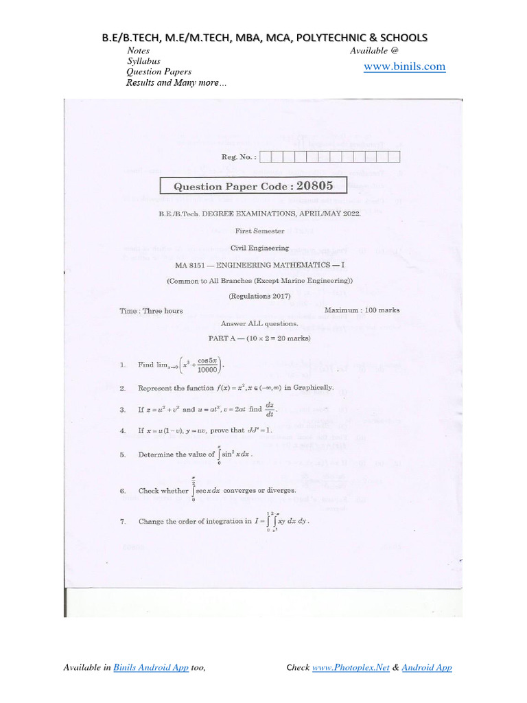 Anna University Question Papers Access | PDF | Technology & Engineering