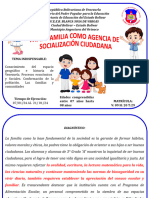 Pa 3er Grado La Familia Como Agencia de Socializacion Ciudadana