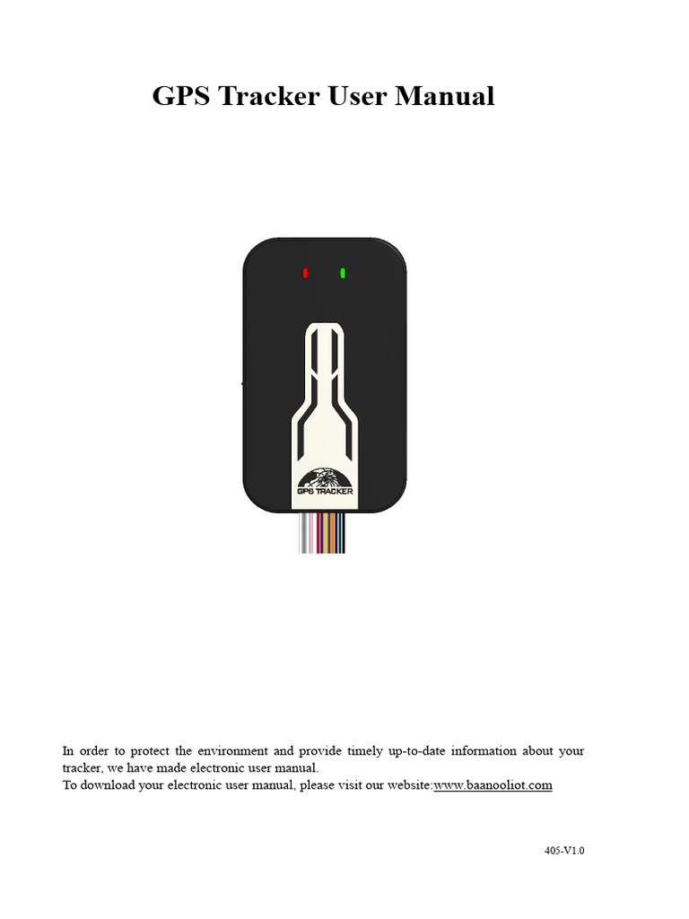 GPS Tracker User Manual 405-V1.0 | PDF | General Packet Radio Service ...