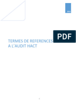 Terms of Reference For HACT Audit - French