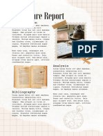 Beige Scrapbook Literature Report A4 Document