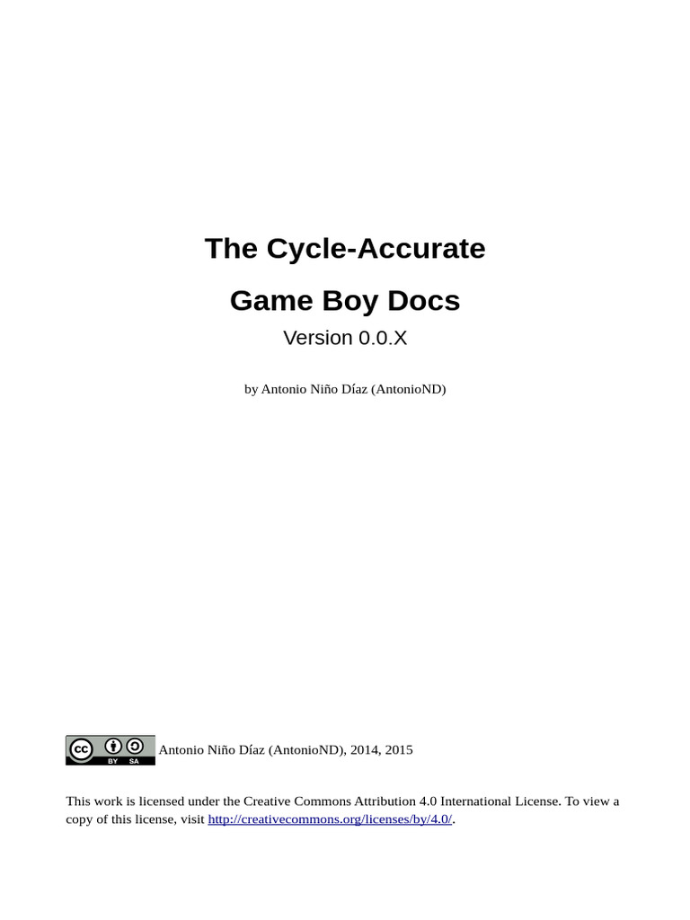 The cycle accurate game boy docs pdf central processing unit