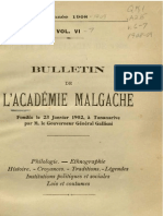 Bulletin de l'Académie Malgache VI - 1908