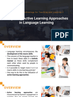 Active Learning Approaches For Language Learning