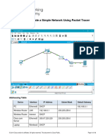 Create a Simple Network Using Packet Tracer