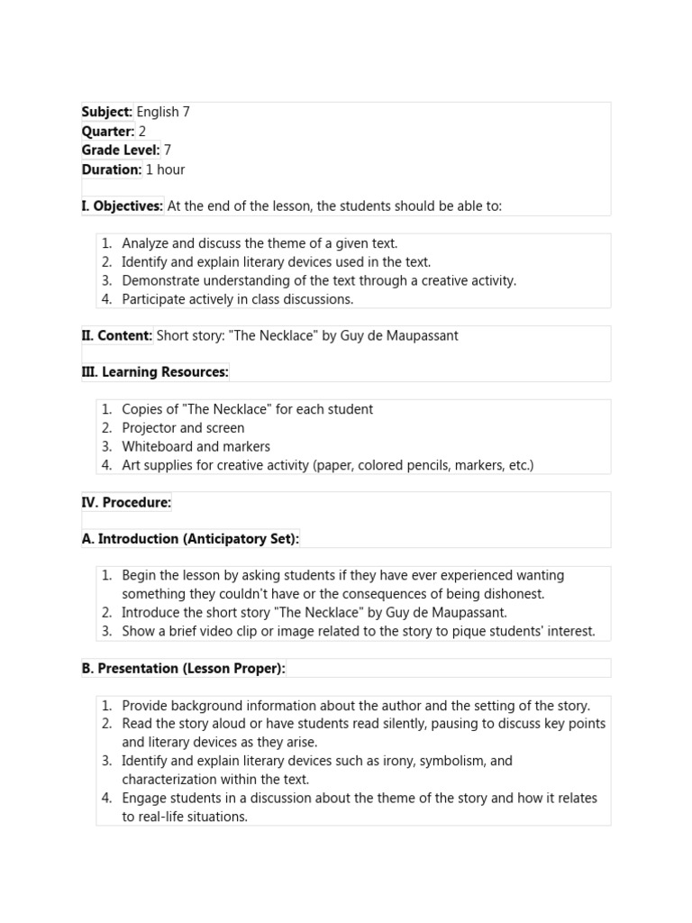 Grade 7 Quarter 2 | PDF | General Fiction