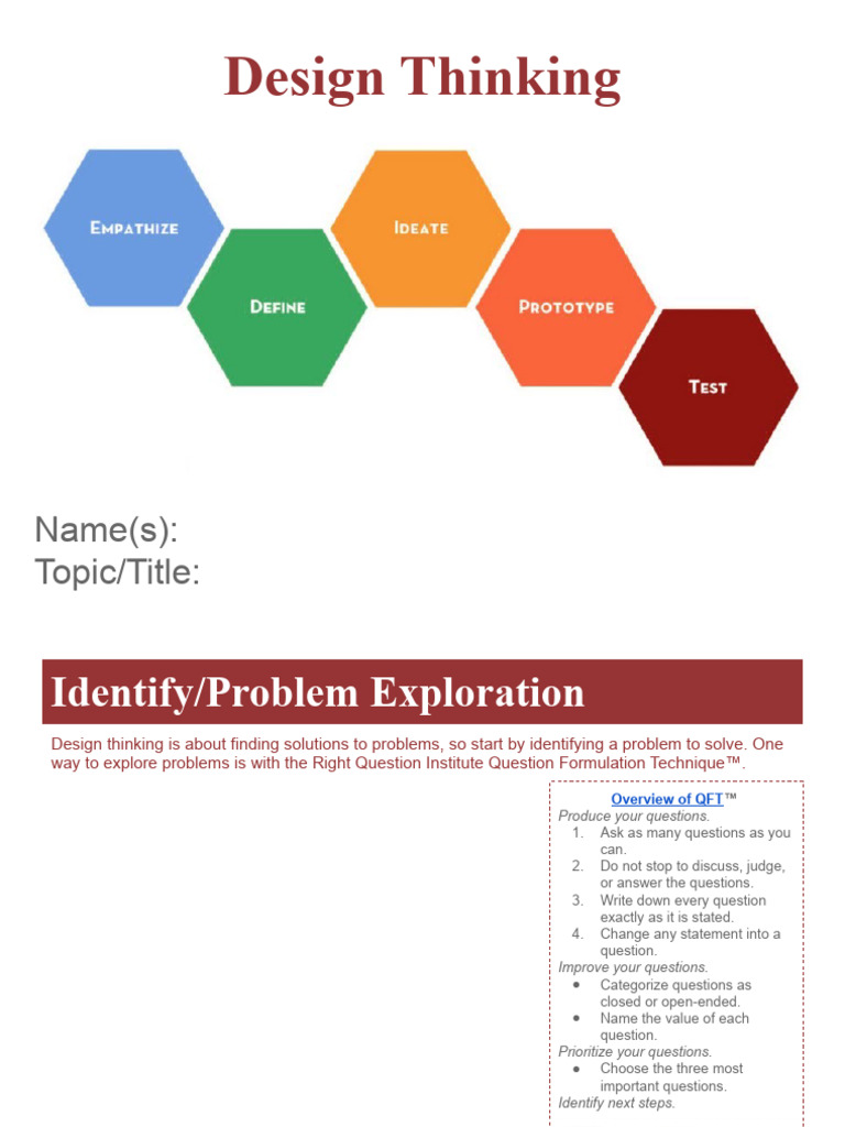 Design Thinking Template | PDF