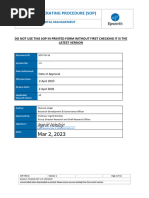 SOP TM 16 SiteDocs Portal Management v1 2march2023