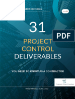 Project Control: Deliverables