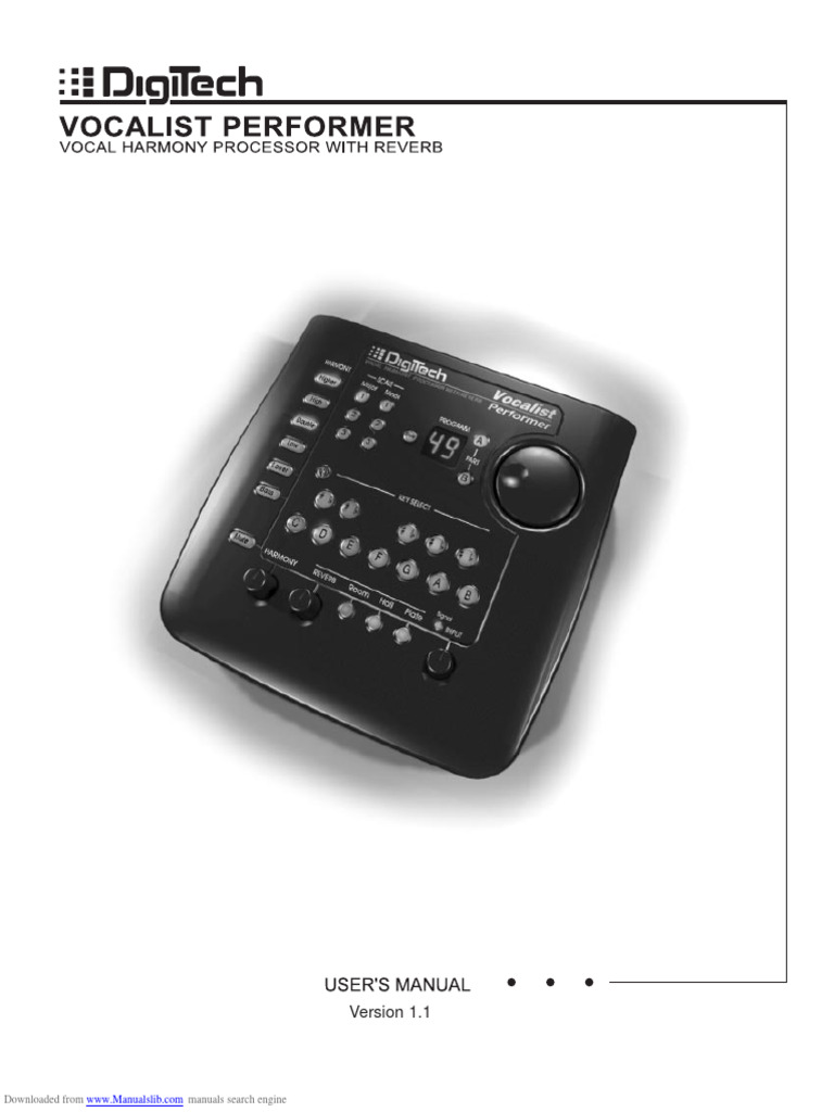 Digitech Performer Vocalistperf | PDF | Ac Power Plugs And