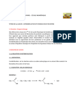 1ère CD - APC - Estérification Et Hydrolyse D'un Ester
