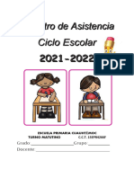 Registro de Asistencia Ciclo Escolar 