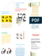 Evidencia Folleto de Lesiones Más Comunes en El Trabajo o Vida Cotidiana y La Importancia