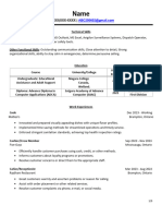 Part Time CV Template