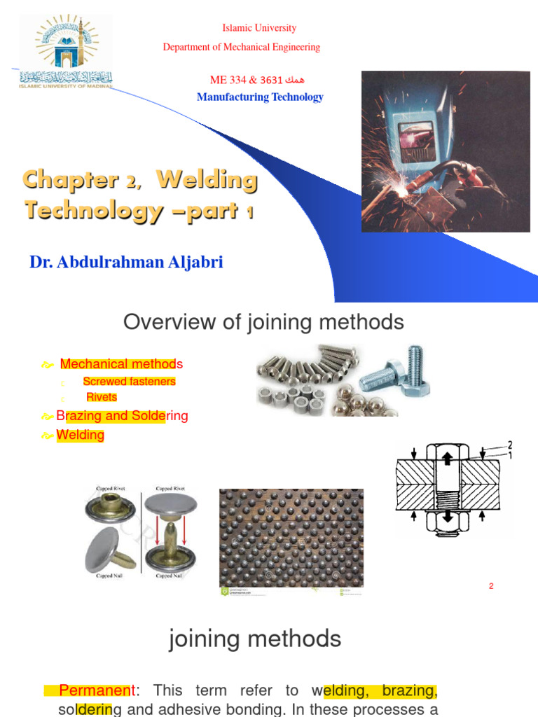 Chapter 2 Welding Technology Part 1 Pdf Welding Construction