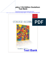 College Algebra 11Th Edition Gustafson Test Bank PDF Docx Full Chapter Chapter Scribd