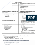 Loops Worksheet