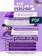 Infografía Día Internacional de La Mujer 8M Ilustrada Violeta