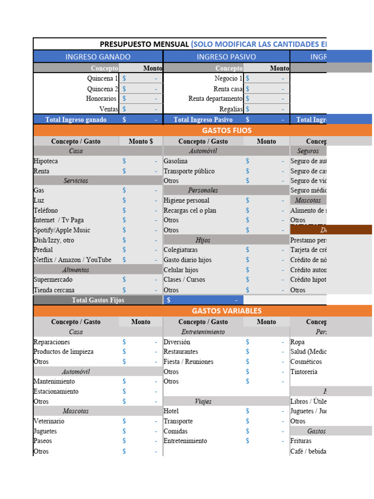 Portafolio de Inversión Personal - XLSX Versión 1 | PDF | Deuda | Ahorro