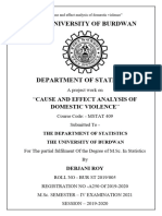 1) Cause and Effect Analysis of Domestic Violence - Statistics Project - Burdwan University - Debjani Roy