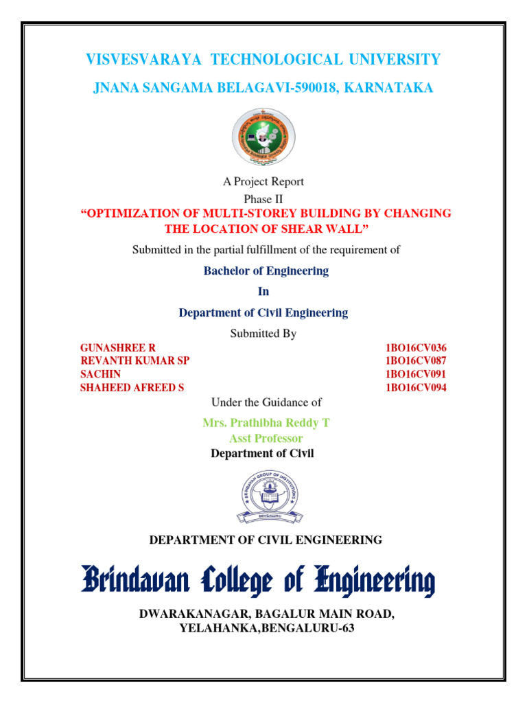 Shear Wall Optimization in Buildings | PDF