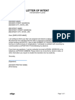 Letter of Intent Template For Maternity Leave Template