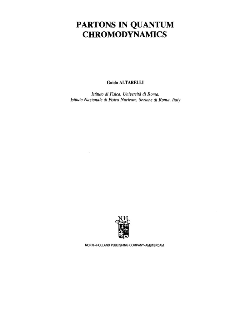 Altarelli 1982 | PDF | Quantum Chromodynamics | Gauge Theory
