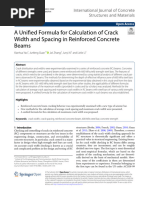 Yao, X., A Unified Formula For Calculation of Crack Width and Spacing in Reinforced Concrete Beams