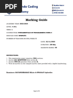 RCA Y1 T1 CAT FOP 2023 2024 Marking Guide