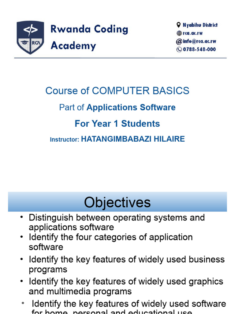 Application Software Presentation | PDF