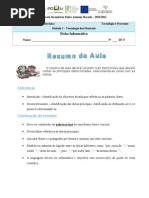 elaboração de resmo.