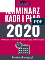 Terminarz Kadr I Plac 2020 SerwisKadrowego