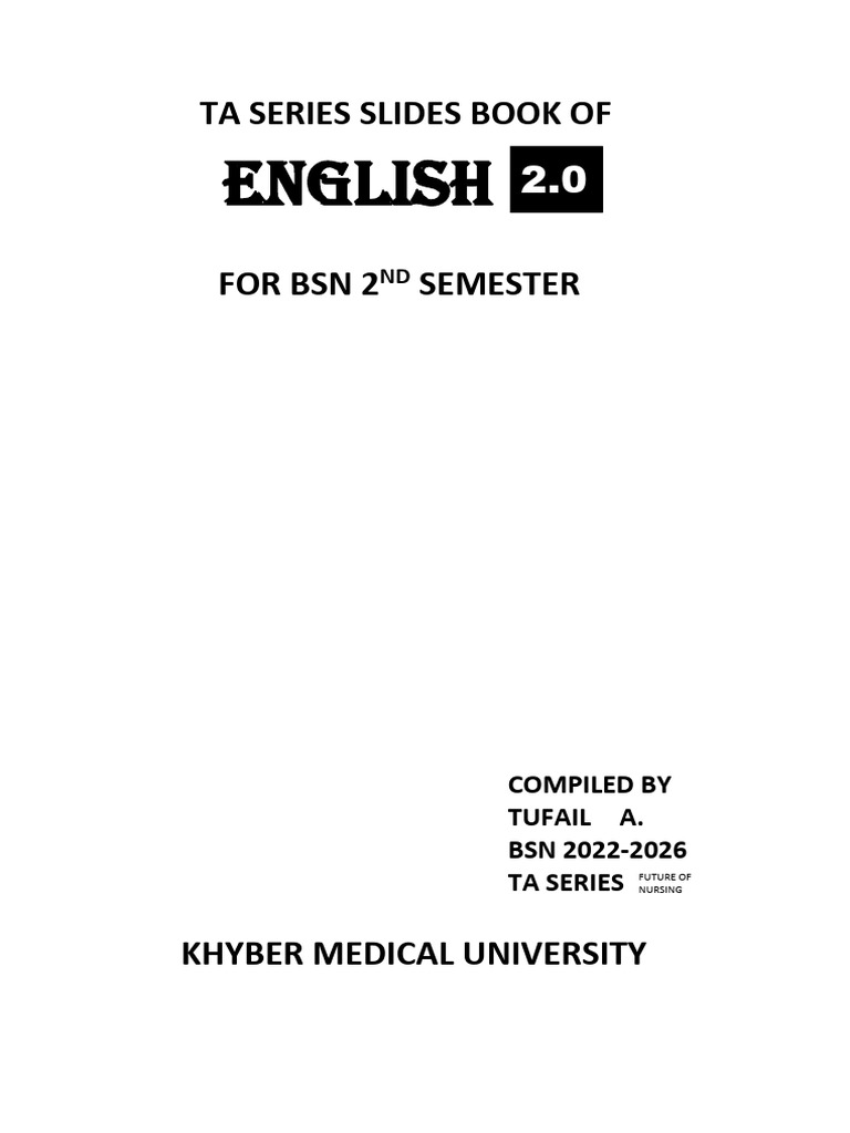 BSN 2nd Semester English TA Series | PDF