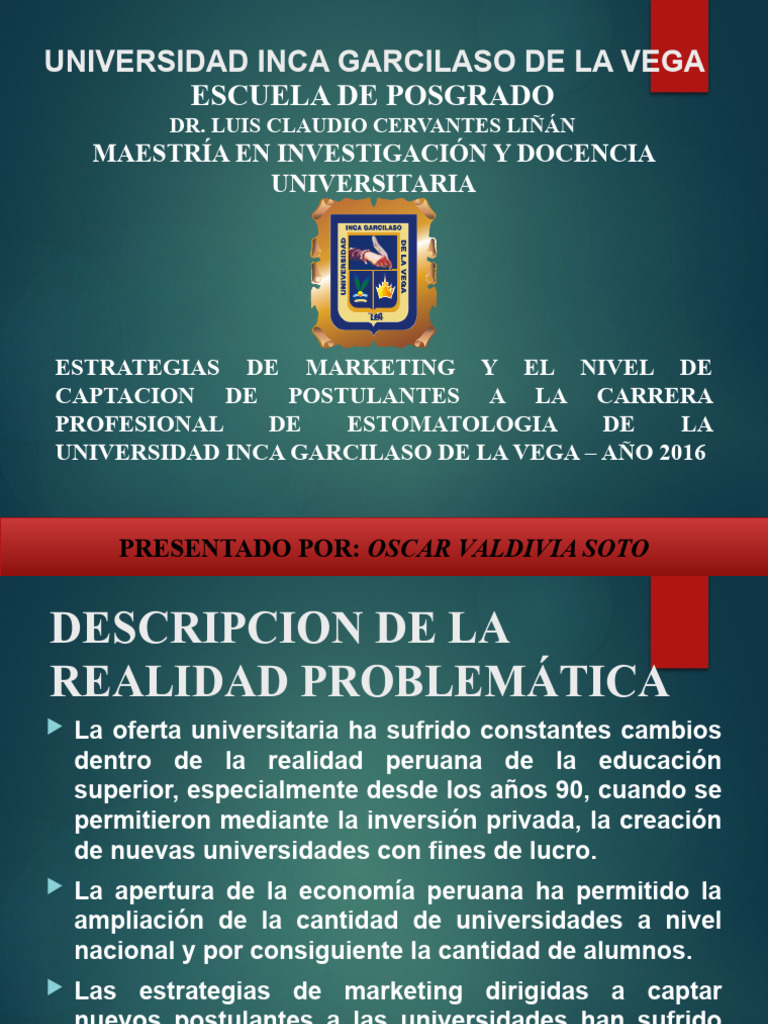 Modelo De Ppt Para Sustentacion Oscar Valdivia Pdf