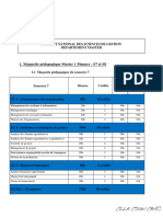 Maquette Pédagogique M1 Finance