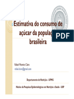 Estimativas Consumo de Açúcar Brasileiros