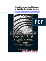 Implementing Organizational Change 3Rd Edition Spector Solutions Manual PDF Docx Full Chapter Chapter Scribd