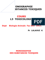 L3 Toxicologie COURS GENERALE MONOGRAPHIE DES SUBSTANCES TOXIQUE (2021) LALAOUI